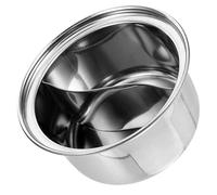 Stainless Steel Small Soup Pot Liner for Stoves and Meal Prep | Silver Cookware Insert, Replace Old Liner, Compact for One Person, Restaurant Kitchens and Broth Use