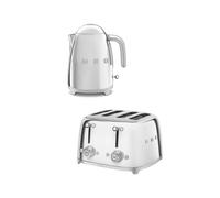 Smeg Bundle Set TSF03 4-Slice Toaster & KLF03 Kettle Bundle Set - Stainless Steel