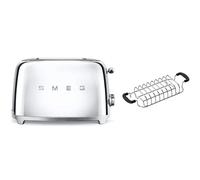 Smeg TSF01 2 Slice Toaster + TSBW01 Bun Warmer Bundle - Stainless Steel