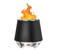 Stainless Steel Smokeless Tabletop Firepit Engineered to Deliver Intense Heat with Over 90 Percent Less Smoke Emission