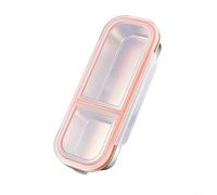 Stainless Steel Snack Box with Leak Proof Seal and 3 Compartments for Organized Storage of Food (2 Compartment)