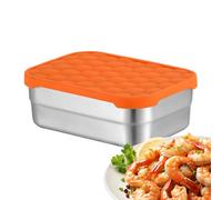 Stainless Steel Snack Containers - Easy Open Stainless Steel Tableware,Stackable Snack Boxes - for Camping Sea Beach Outdoor Travel Work Vacation Offices Long Drive