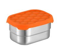 Stainless Steel Snack Containers,Lunch Box Container with Leak Resistant Silicone Lid for Home Leftovers, Picnic,Snacks, Sandwiches, Fruits (square 230ml)