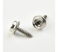 Stainless Steel Snap Fastener Set 30PCS with Socket Button and Self-Tapping Screw for Marine For Tent and Canvas Use
