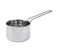 Stainless Steel Snow Pan for Preparing Light Meals Including Pasta Eggs Broths and Warm Dairy Recipes