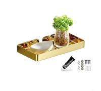 Stainless Steel Soap Box, Bathroom Wall Mounted Storage Rack, Premium 201 Stainless Steel Soap Holder, Wall Mount Soap Dishes(gold)