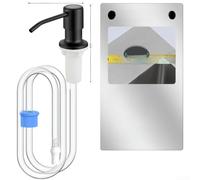 Stainless Steel Soap Dispenser For Kitchen Sink With 1 Meter Flexible Tube One Second Press Mechanism No Drilling Required Fits 26mm To 40mm Openings Silver Color Long Lasting Build Quality(I)