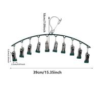 Stainless Steel Sock Clips for Windproof Drying - Traceless Design, Rust-Resistant & Space-Saving Household Laundry Organizer for Socks, Underwe(Blue)