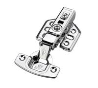 Stainless Steel Soft Close Hydraulic Cabinet Door Hinges - Quiet Closing Mechanism for Kitchen & Bathroom Furniture(Half Overlay,10pcs)