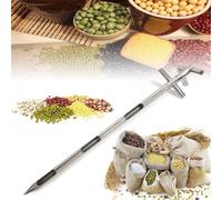 Stainless Steel Soil Powder Sampler with Rotary Handle, 3-Slot Grain Probe for Granular Chemicals, Diameter 19mm, Length 1.5M - Durable Sampling Tool for Accurate Analysis