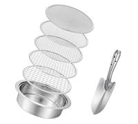 Stainless Steel Soil Sieve Set for Efficient Sand and Compost Sifting Multiple Meshes Sizes for Gardening and Farming Soil Sieve Set
