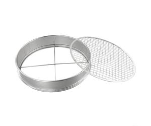 Stainless Steel Soil Sieve Set for Garden Compost Sifting, Interchangeable Mesh Screens 3-12mm, Duty Removal Tool for Bonsai Potting, Orchard and Vegetable Growing, 30cm