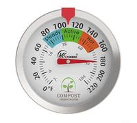Stainless Steel Soil Thermometer for Compost, 40cm or 50cm Probe, Battery-Free Garden Temperature Gauge with IPX5 Rating, Display for Raised Beds and(50cm)