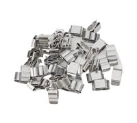 Stainless Steel Solar Cable Clip 2x6mm Dual Wire Holder(50Pcs) | Holds two 6mm cables, spring steel construction, flared edges prevent wear, no drilling required, for ideal for PV arrays