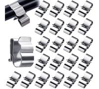 Stainless Steel Solar Cable Clip Photovoltaic Cable Clips Trailer Frame Wire Clamps PV Cable Clamp for Boat Trailer 30Pcs, Silver