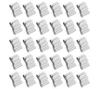Stainless Steel Solar Panel Cable Clamps, 301 100pcs | Tool Free Installation, Silver Finish, for Grounding Cables on Metal Surfaces and Ground Mount Systems