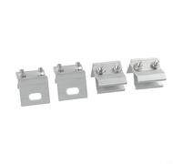Stainless Steel Solar Panel Mounting Bracket Kit - 4-piece Roof Mount Clamp for Framed Pv Panels on Rv House Boat - Anodized Silver Mill Finish Simple Installation(4PCS)