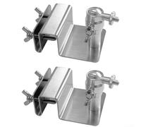 Stainless Steel Solar Panels Support Bracket for Eufy for Arlo, Adjustable Solar Panel Mount Bracket, Gutter Mount with 1/4 Screw Compatibility for Outdoor Security Camera Systems(2PCS)