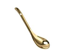 Stainless Steel Soup Ladle | 304 Gold Plated Rice Spoon for Kitchen/Restaurant/Home | Thickened Heavy Duty Design & Simple to Maintain