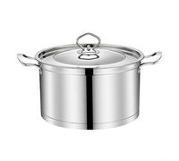 Stainless Steel Soup Pot 24cm Glass Lid Induction Ready