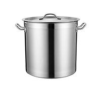 Stainless Steel Soup Pot, Large Deep Stainless Steel Cooking Stock Pot Lid(30 litres)