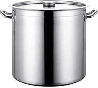 Stainless Steel Soup Pot with Lid - High Capacity Casserole Stock Pot for Cooking, Durable Kitchen Cookware for Soups, Stews, and More