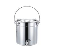 Stainless Steel Soup Pot with Lid & Tap 7L Wine Container SeaTransport Bucket for Water Milk Tea Food Storage Durable Versatile Kitchen Essential
