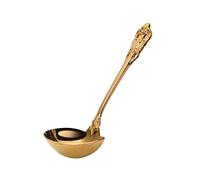 Stainless Steel Soup Spoon Long Handle Home Drink Round Soup Scoop Light Luxury Hotel Restaurant Public Spoon Ladle for Serving Large Stainless Steel