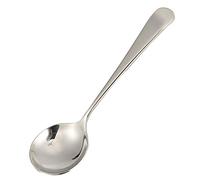 Stainless Steel Soup Spoons Elegant Durable Tableware for Restaurant Party BBQ Household Kitchen Supplies 5Pcs Set 304 Stainless Steel 16x4.3cm Multiple Colors (Stainless Steel Color)