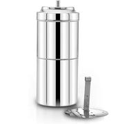 Stainless Steel South Indian Filter Coffee Maker 200 ml - Traditional Drip Coffee Brewer with Double Layer Filter - Reusable Decoction Maker for Authentic Indian Filter Coffee