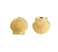 Stainless Steel Spacer Beads Large Big Hole Charm Pendants(Style03 Gold)