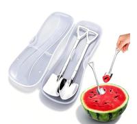 Stainless Steel Spade Spoons,2 Pcs Shovel Spoons Set with Clear Box,Creative Spade Spoon for Coffee Latte Ice Cream Tea Dessert Mixing Spoons,Dining Table Restaurant Reunion Outdoor (Silver, 1 Set)