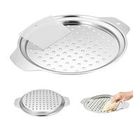 Stainless Steel Spaetzle Maker Lid with Scraper, Spaetzle Plane, Stainless Steel Spätzle Press, German Egg Noodle Maker, Pan Pot Spaghetti Strainer Pasta Spätzle Maker