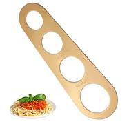 Stainless Steel Spaghetti Measurer Tool/Utensil ,Pasta measure tool with 4 Holes Portion Control Gadgets,Spaghetti Noodle Pasta Measurer Tool for 1-4 People Kitchen Tools for Beginner (Gold)