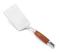 Stainless Steel Spatula Turner, Vayvnt Heavy Duty Metal Griddle Spatula for Cast Iron, Kitchen Flipper for Turning Serving, Beveled Edge & Wooden Handle, Great for Egg, Pancake, Fish, Cake, Burger