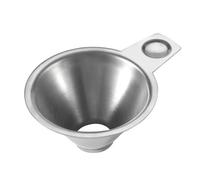 Stainless Steel Spice Funnel with Handle for Kitchen Use Filling Spice Jars, FIFO Squeeze Bottles, Spill-Free Metal Funnel for Salt Pepper Powder, Condiment, Sauce (0.92" Bottom)