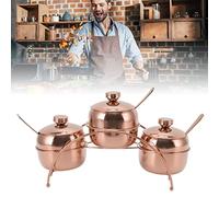Stainless Steel Spice Jar Set, Spice Jar with Lid and Spoon, Spice Salt Sugar Pot, Multi Purpose Kitchen Condiment Jars with Bridge Shaped Rack for Home Kitchen(Rose Gold)