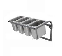 Stainless Steel Spice Rack, Pizza Topping Station, Wall-Mounted Buffet Container Set For Indoor And Outdoor Commercial Kitchens, Buffets, And Catering Events(D)(50X25X23Cm)