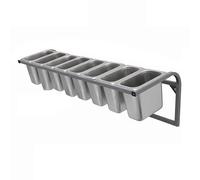 Stainless Steel Spice Rack, Pizza Topping Station, Wall-Mounted Buffet Container Set For Indoor And Outdoor Commercial Kitchens, Buffets, And Catering Events(D)(83X25X23Cm)