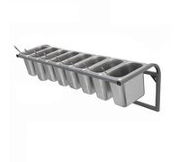 Stainless Steel Spice Rack, Pizza Topping Station, Wall-Mounted Buffet Container Set For Indoor And Outdoor Commercial Kitchens, Buffets, And Catering Events(E)(83X25X23Cm)