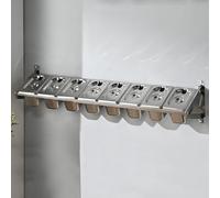 Stainless Steel Spice Rack with Lid & Spoon, Wall-Mounted Storage, Removable for Easy Cleaning, Ideal for Catering Kitchens, Gastronorm Containers & Pizza Accessories (8 Grids)