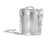 Stainless Steel Spice Sieve Simple Slag Filter Multi-Purpose Heavy Duty Spice Sieve Fine Mesh Hanging Chain Home Use (0.3L)