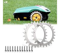 Stainless Steel Spikes, 2PC Spikes for Bosch Indego Xs 300 M700 S 500 M+700 S+500 with 12PC M4 Flat Head Screws Traction Improvement for Robotic Lawnmower 170MM*2.5mm for Accessories Off Wheel Wheels