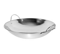 Stainless Steel Spill Resistant Hot Pot, Double Handle Cooking Pan | Metal Construction, Silver Finish, Smooth Surface, Easy to Clean, Portable Use for Household Meals Random Style