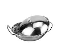 Stainless Steel Spill Resistant Pot with Lid and Double Handles