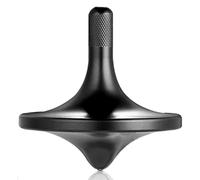 Stainless Steel Spinning Top, Well Made EDC Metal Decompression Toy, Perfectly Balanced, Spin Smooth, Helps Relieve Stress and Anxiety, Effective time-killing Desktop Toys (L/Black)