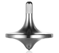Stainless Steel Spinning Top, Well Made EDC Metal Decompression Toy, Perfectly Balanced, Spin Smooth, Helps Relieve Stress and Anxiety, Effective time-killing Desktop Toys (L/Silver)