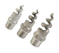 Stainless Steel Spiral Cone Nozzle 316L Water Spray Nozzle for Garden Irrigation System Industrial Dust Removal Atomization with 60-170 Degree Spray Angle Multiple Sizes 1/4" to 3/4"