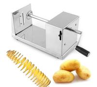 Stainless Steel Spiral Slicer, Manual Tornado Potato Cutter for Vegetable Fruit Chips, French Fry Maker for Home Kitchen