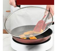 Stainless Steel Splatter Screen Guard with Comfort Grip Handle for Boiling Pots, Frying Pans & Simmering - Fine Mesh Oil Splash Protector, 28.8 x 43